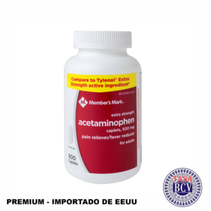 Member’s Mark Extra Strength Acetaminophen Caplets, 500 mg, 600 ct